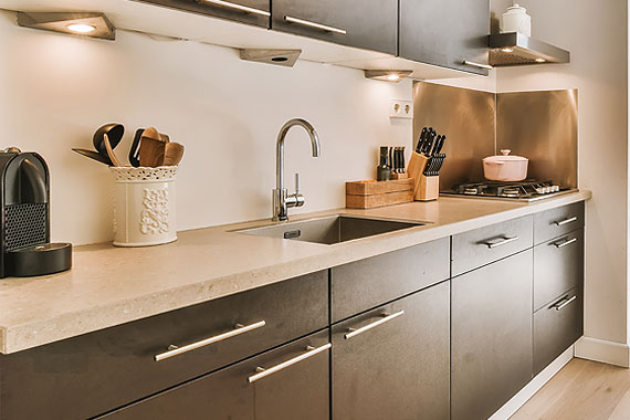 Straight kitchen design in Lucknow