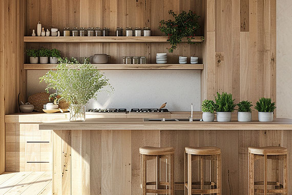 L-shaped kitchen layout in Lucknow