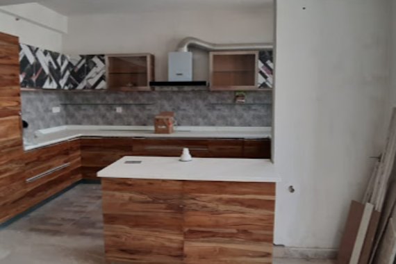 U-shaped kitchen layout in Lucknow